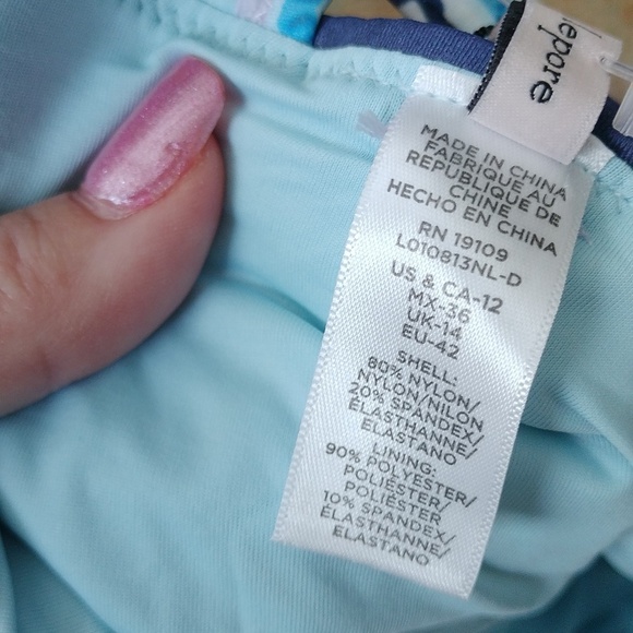 nanette lepore Priya Plunge Swimsuit, Lavender Trails,  12 - Picture 9 of 11